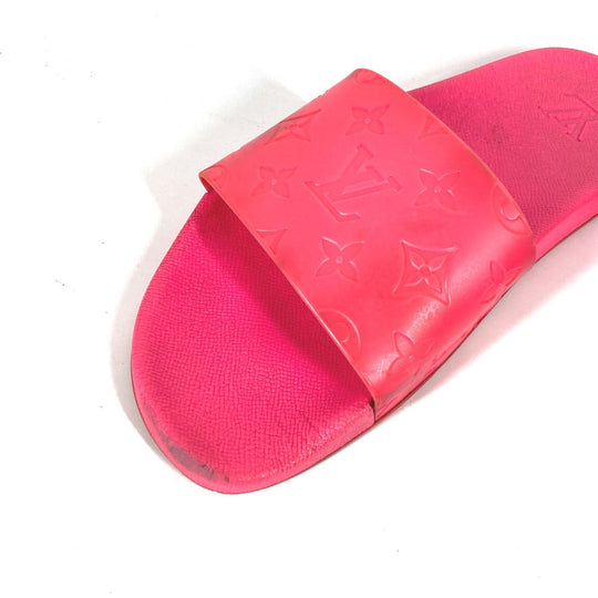 LOUIS VUITTON Sandals rubber pink waterfront line Monogram 8