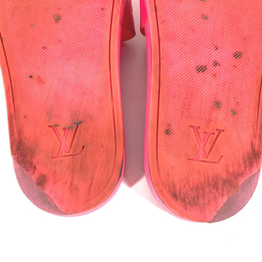 LOUIS VUITTON Sandals rubber pink waterfront line Monogram 8