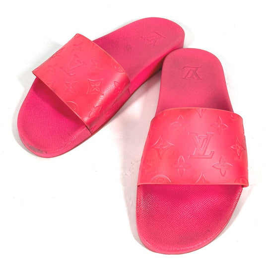 LOUIS VUITTON Sandals rubber pink waterfront line Monogram 8