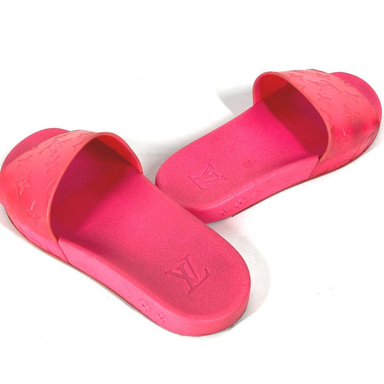LOUIS VUITTON Sandals rubber pink waterfront line Monogram 8