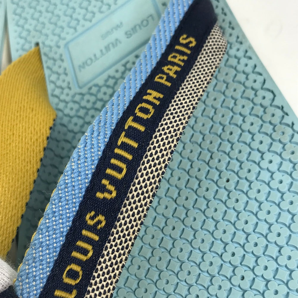 LOUIS VUITTON Sandals rubber blue logo mens 7 Used Authentic