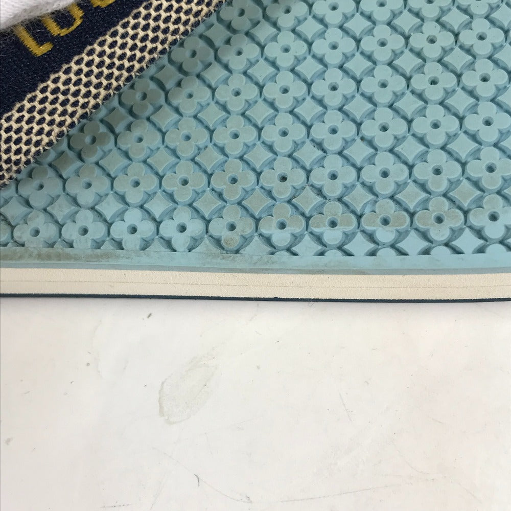 LOUIS VUITTON Sandals rubber blue logo mens 7 Used Authentic