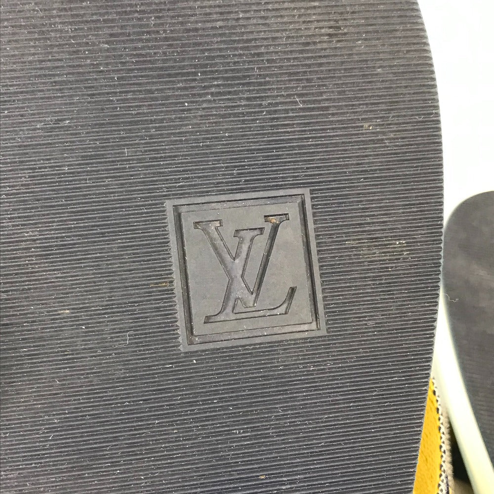 LOUIS VUITTON Sandals rubber blue logo mens 7 Used Authentic
