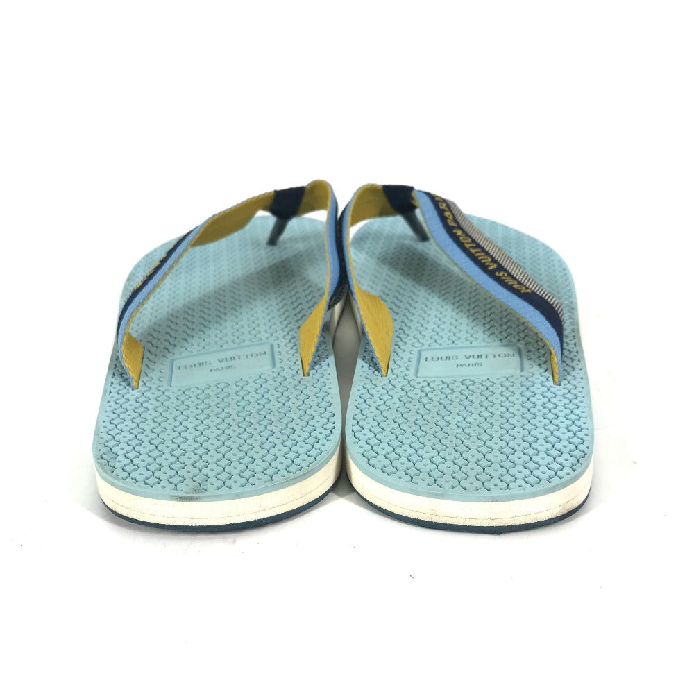 LOUIS VUITTON Sandals rubber blue logo mens 7 Used Authentic