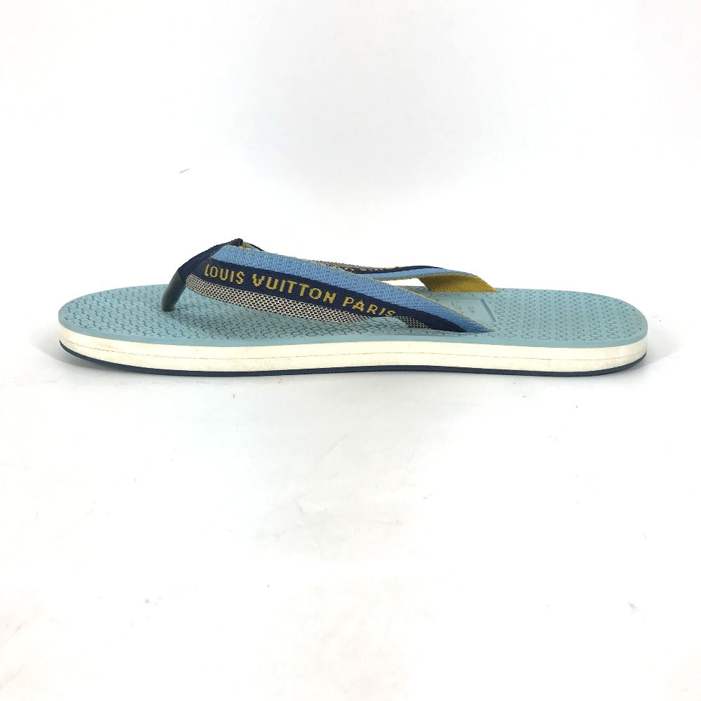 LOUIS VUITTON Sandals rubber blue logo mens 7 Used Authentic