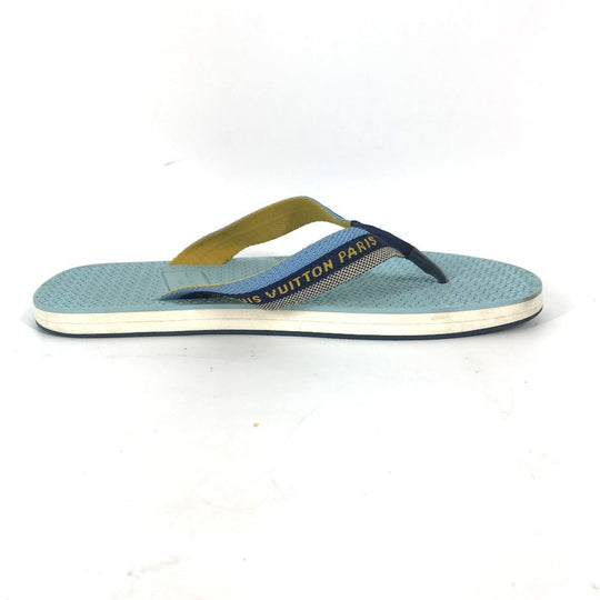 LOUIS VUITTON Sandals rubber blue logo mens 7 Used Authentic