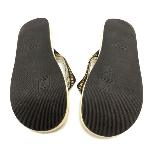 LOUIS VUITTON Sandals rubber beige Monogram flower Tong sandals 37
