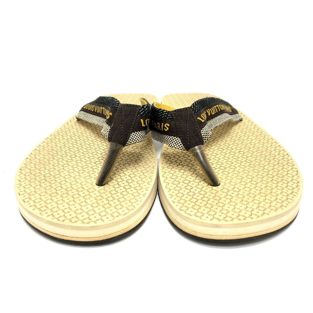 LOUIS VUITTON Sandals rubber beige Monogram flower Tong sandals 37
