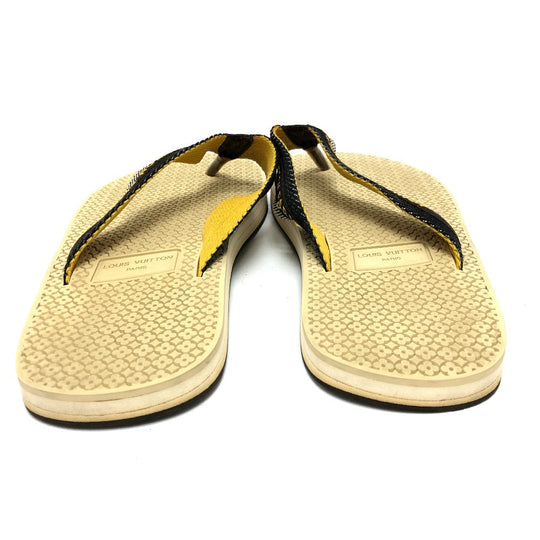 LOUIS VUITTON Sandals rubber beige Monogram flower Tong sandals 37