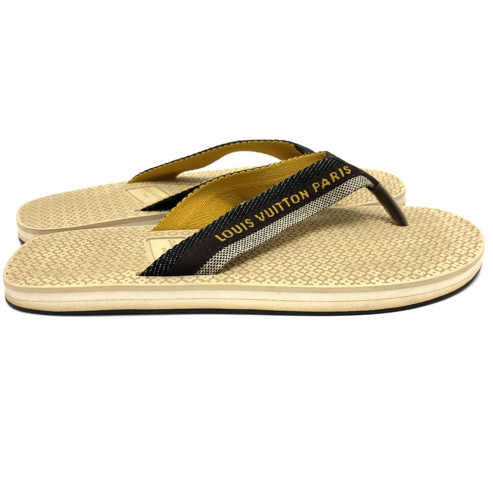 LOUIS VUITTON Sandals rubber beige Monogram flower Tong sandals 37