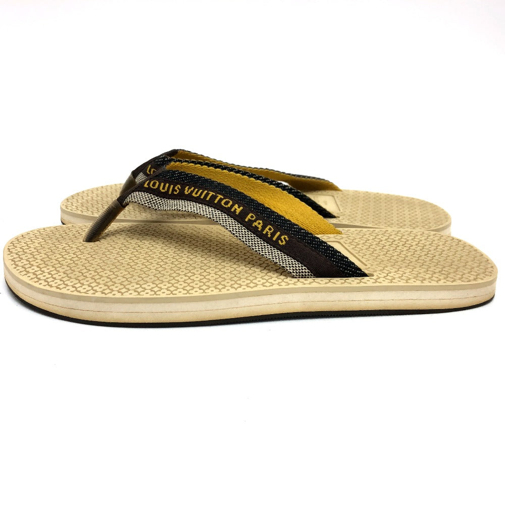 LOUIS VUITTON Sandals rubber beige Monogram flower Tong sandals 37