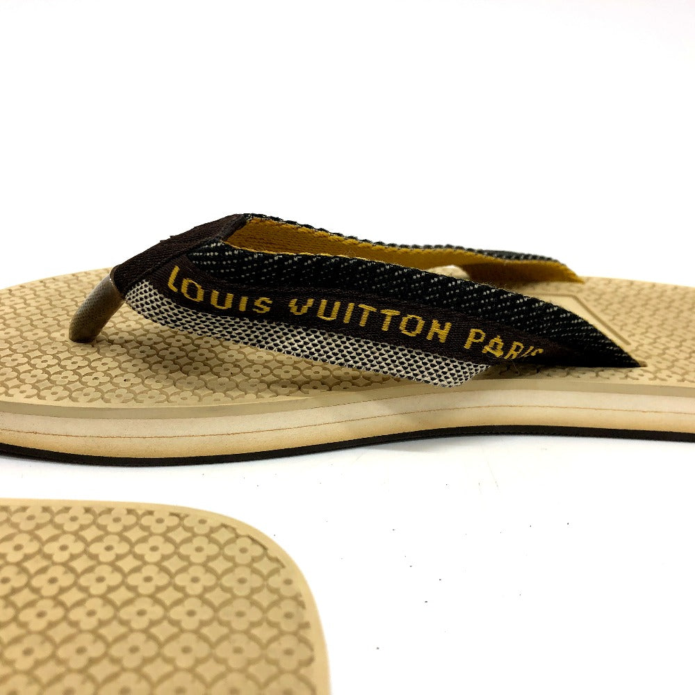 LOUIS VUITTON Sandals rubber beige Monogram flower Tong sandals 37