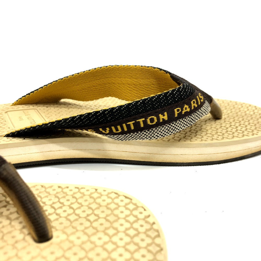 LOUIS VUITTON Sandals rubber beige Monogram flower Tong sandals 37