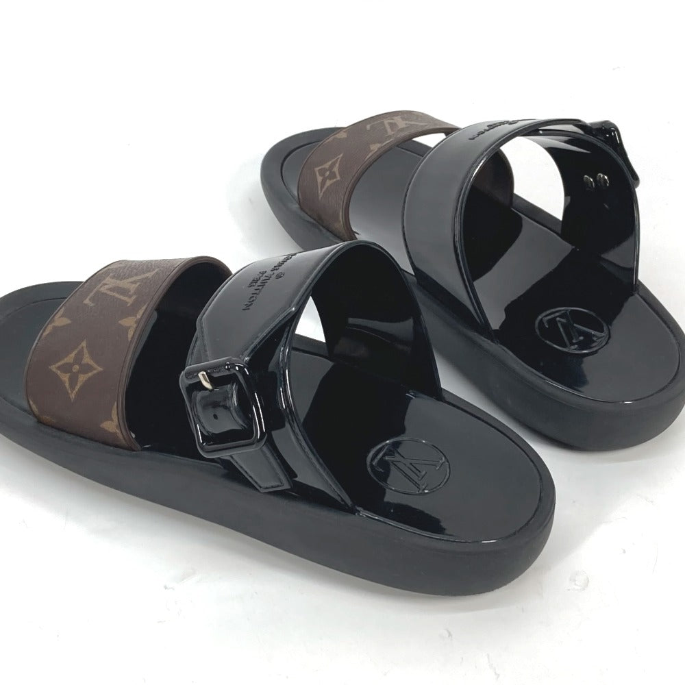 LOUIS VUITTON Sandals Rubber, Monogram Canvas Brown monogram samba line 37