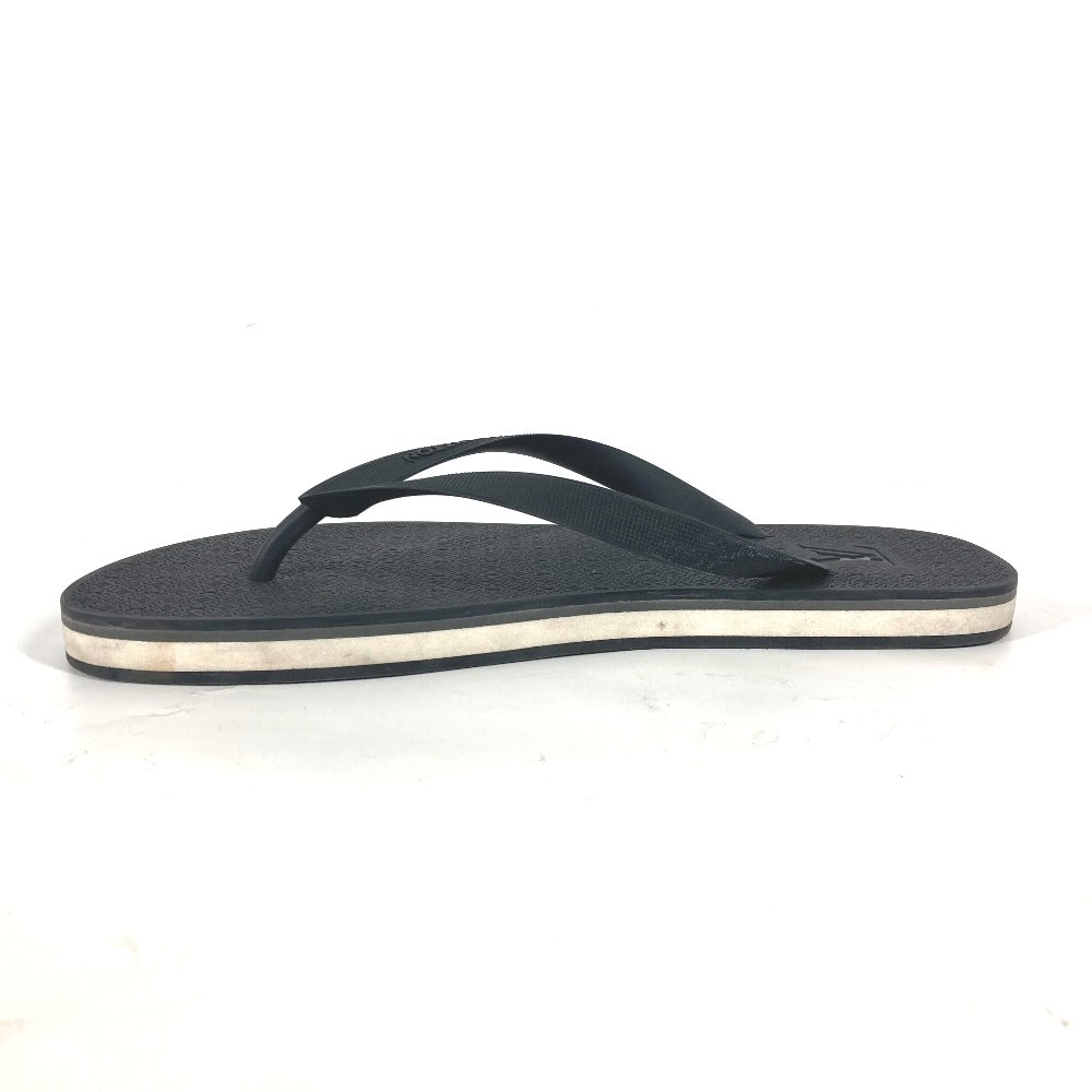 LOUIS VUITTON Sandals rubber black Monogram Beach sandal mens 9 Used Authentic
