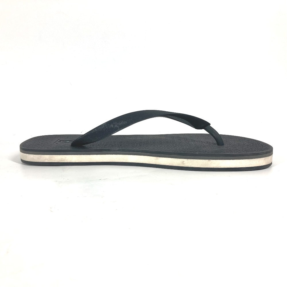 LOUIS VUITTON Sandals rubber black Monogram Beach sandal mens 9 Used Authentic