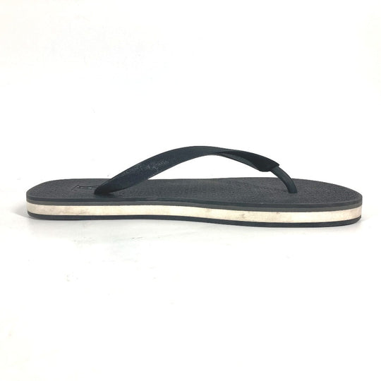 LOUIS VUITTON Sandals rubber black Monogram Beach sandal mens 9 Used Authentic