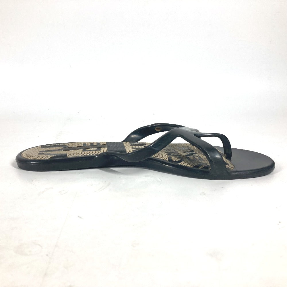 LOUIS VUITTON Sandals rubber black Beach sandal Women 36 Used Authentic