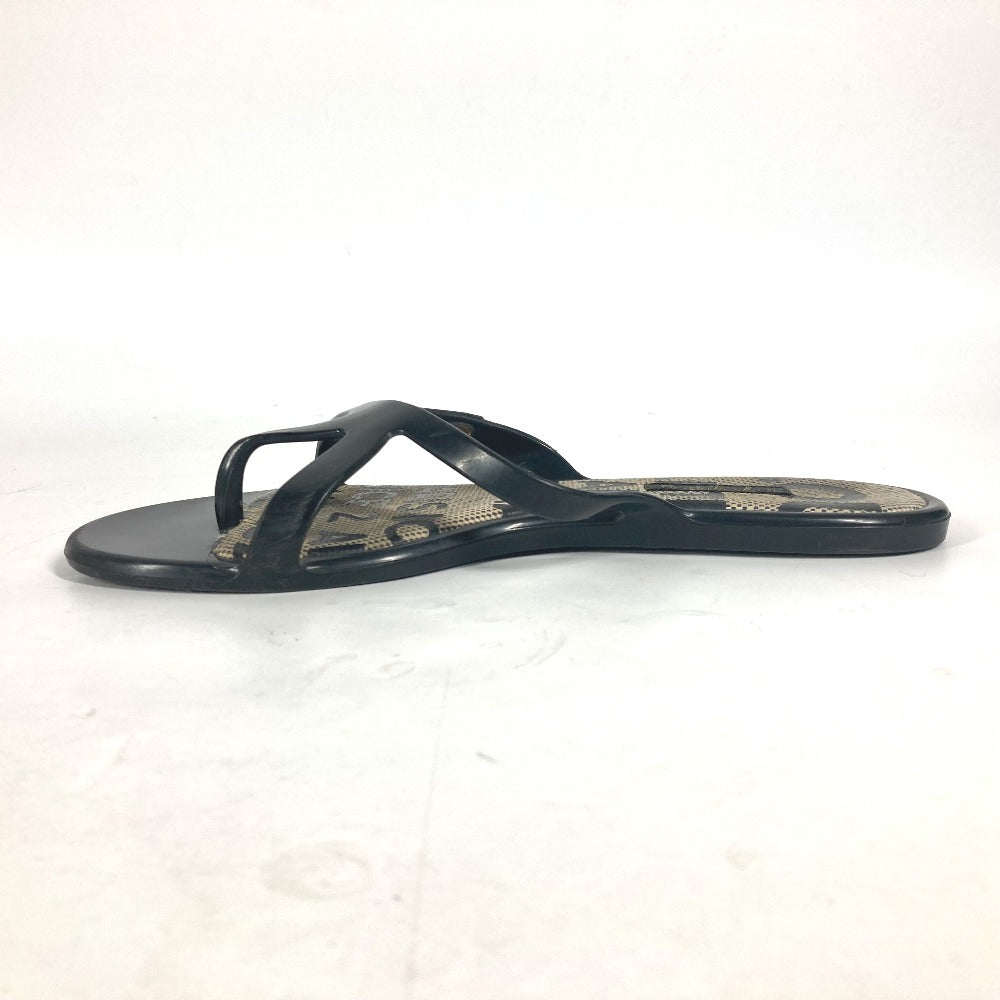 LOUIS VUITTON Sandals rubber black Beach sandal Women 36 Used Authentic