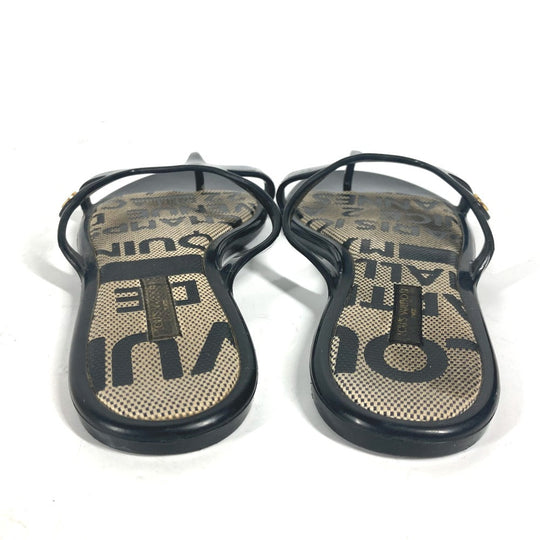 LOUIS VUITTON Sandals rubber black Beach sandal Women 36 Used Authentic