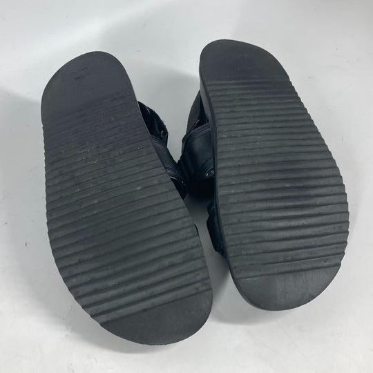 LOUIS VUITTON Sandals Monogram Eclipse Canvas, Rubber black Monogram Eclipse Belt sandals mens 8 Used Authentic