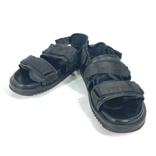 LOUIS VUITTON Sandals Monogram Eclipse Canvas, Rubber black Monogram Eclipse Belt sandals mens 8 Used Authentic
