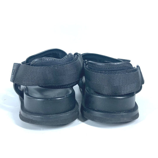 LOUIS VUITTON Sandals Monogram Eclipse Canvas, Rubber black Monogram Eclipse Belt sandals mens 8 Used Authentic