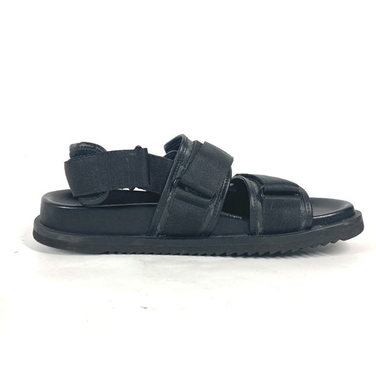 LOUIS VUITTON Sandals Monogram Eclipse Canvas, Rubber black Monogram Eclipse Belt sandals mens 8 Used Authentic