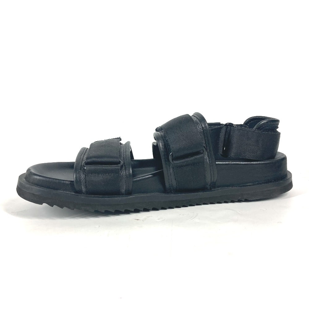 LOUIS VUITTON Sandals Monogram Eclipse Canvas, Rubber black Monogram Eclipse Belt sandals mens 8 Used Authentic