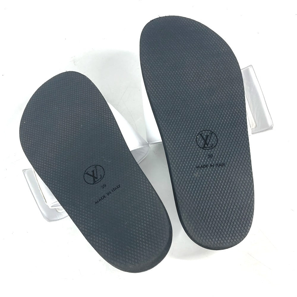 LOUIS VUITTON Sandals leather white Shoes shoes logo mens 39 Used Authentic