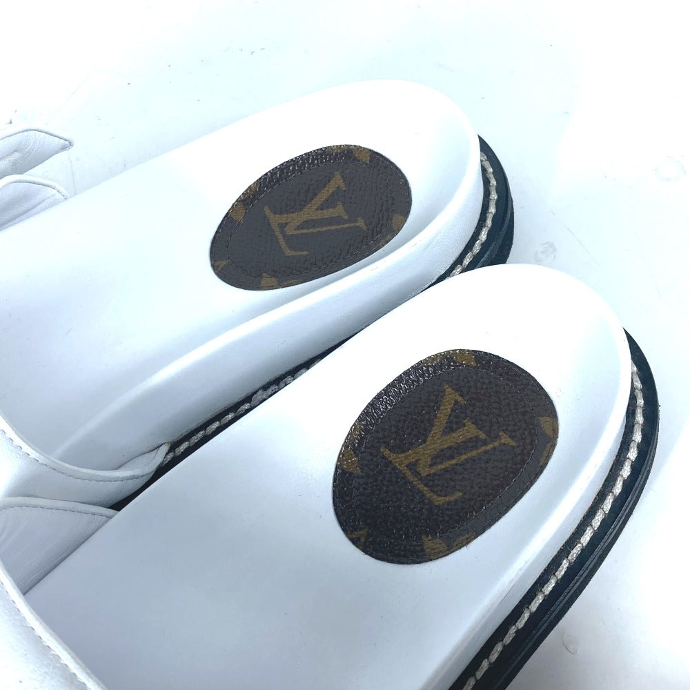 LOUIS VUITTON Sandals leather white Shoes shoes logo mens 39 Used Authentic
