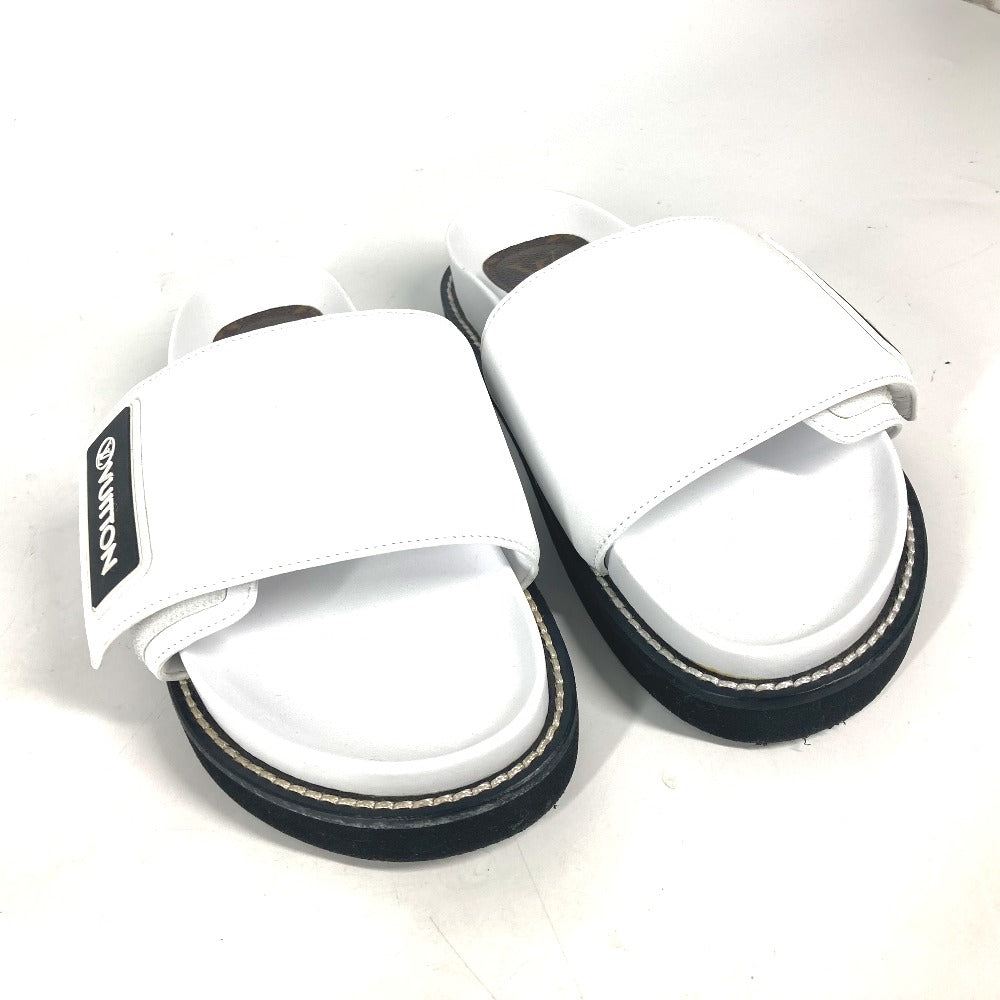 LOUIS VUITTON Sandals leather white Shoes shoes logo mens 39 Used Authentic