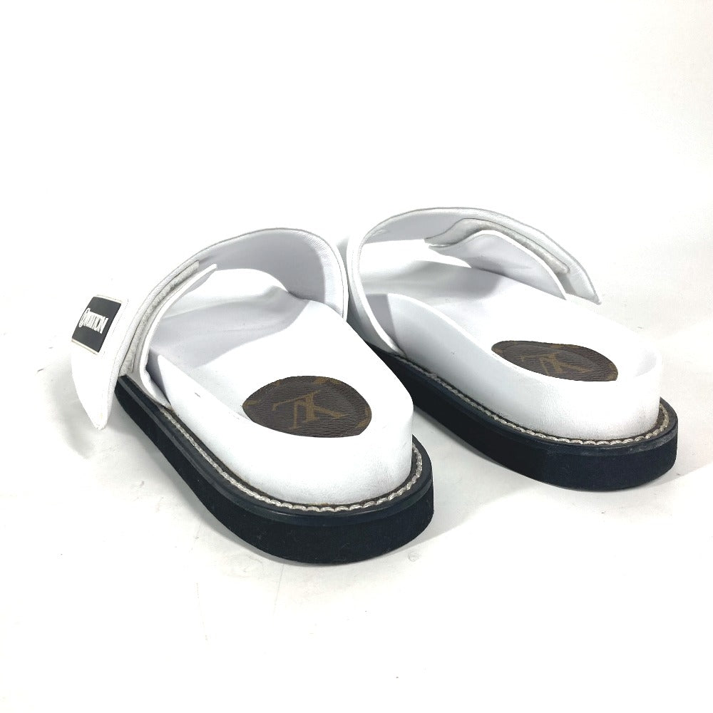 LOUIS VUITTON Sandals leather white Shoes shoes logo mens 39 Used Authentic