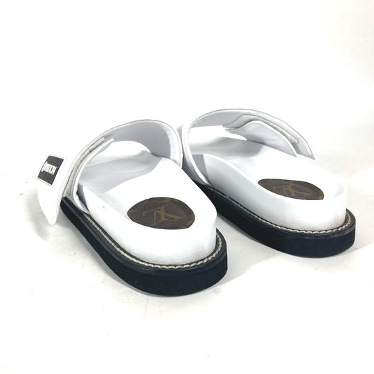 LOUIS VUITTON Sandals leather white Shoes shoes logo mens 39 Used Authentic