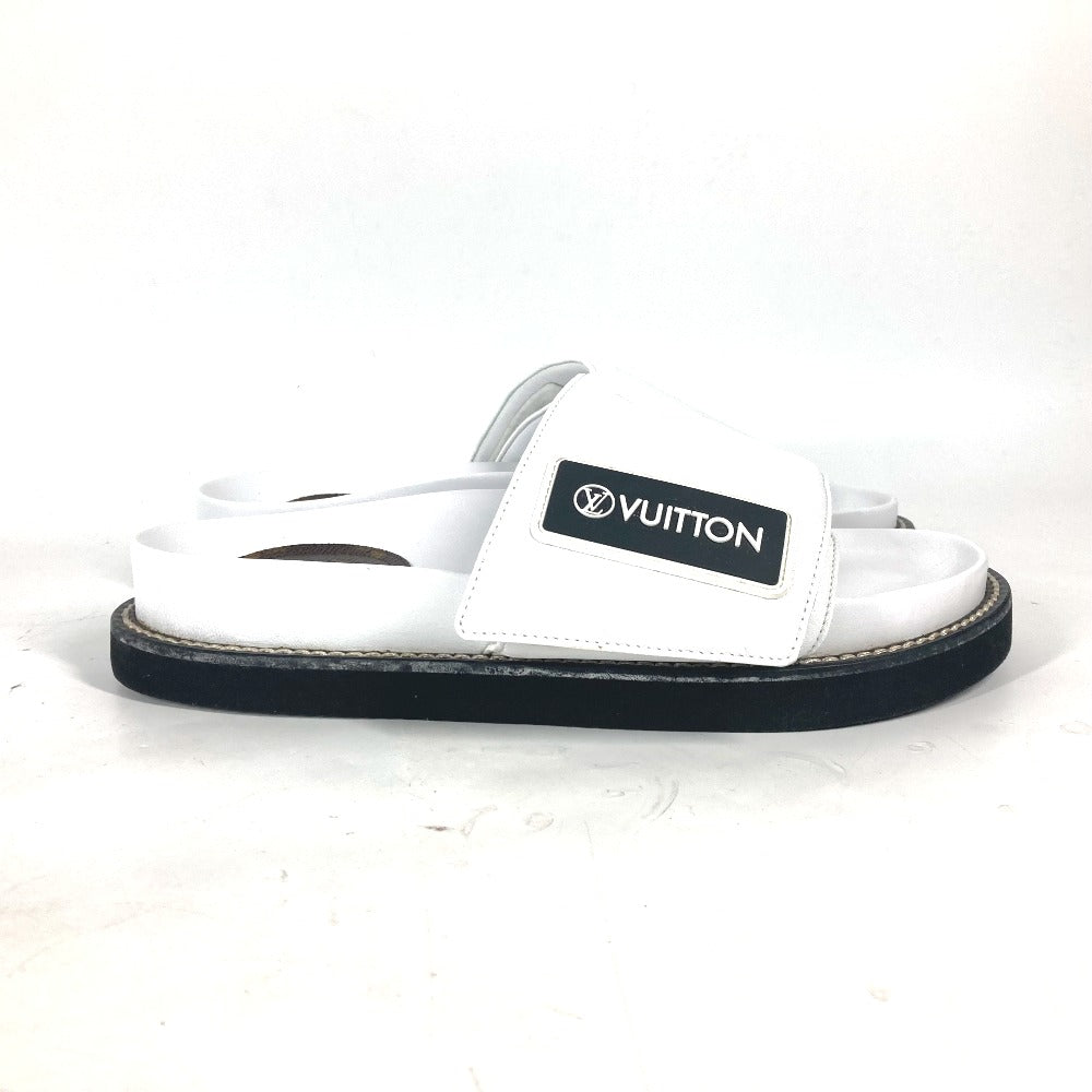 LOUIS VUITTON Sandals leather white Shoes shoes logo mens 39 Used Authentic