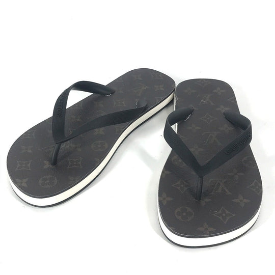 LOUIS VUITTON Sandals rubber Brown Monogram Beach sandal 8