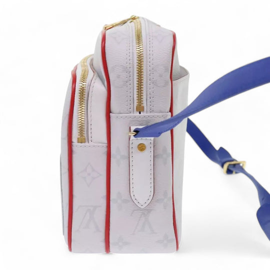 Louis Vuitton Monogram Nile PM Shoulder Bag NBA White Blue Strap Men's Bag