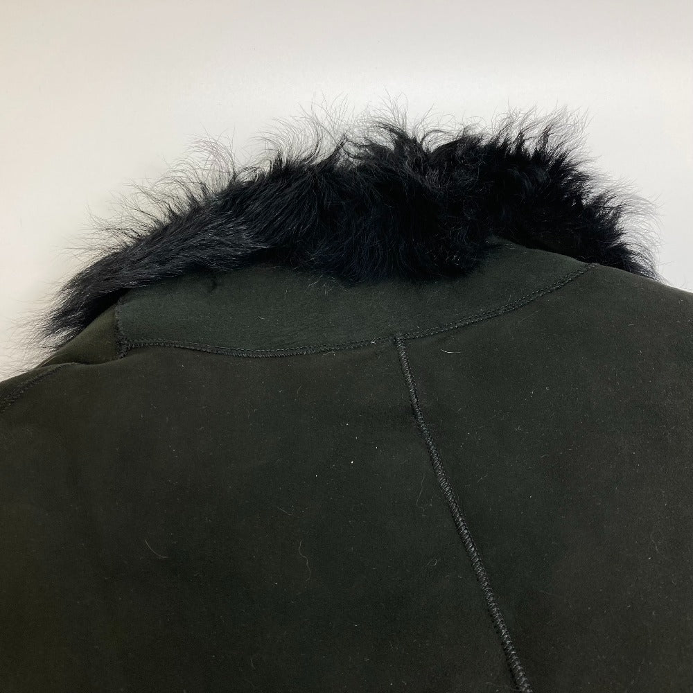 Lilidia coat Mouton Black x Dark Khaki outer Women 1 Used Authentic