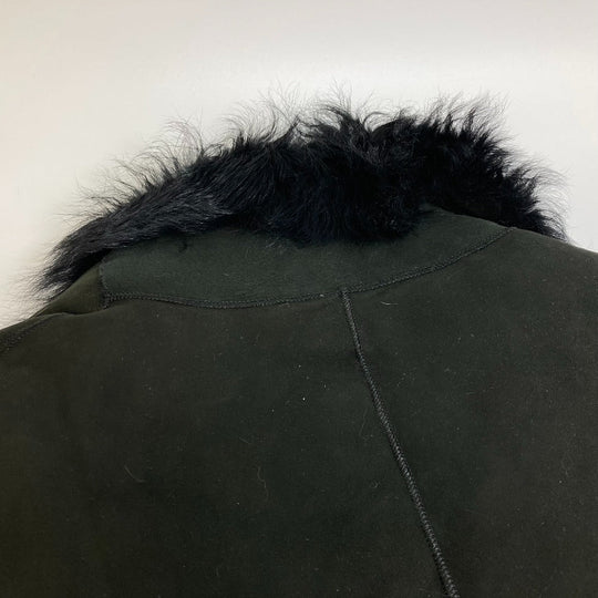 Lilidia coat Mouton Black x Dark Khaki outer Women 1 Used Authentic