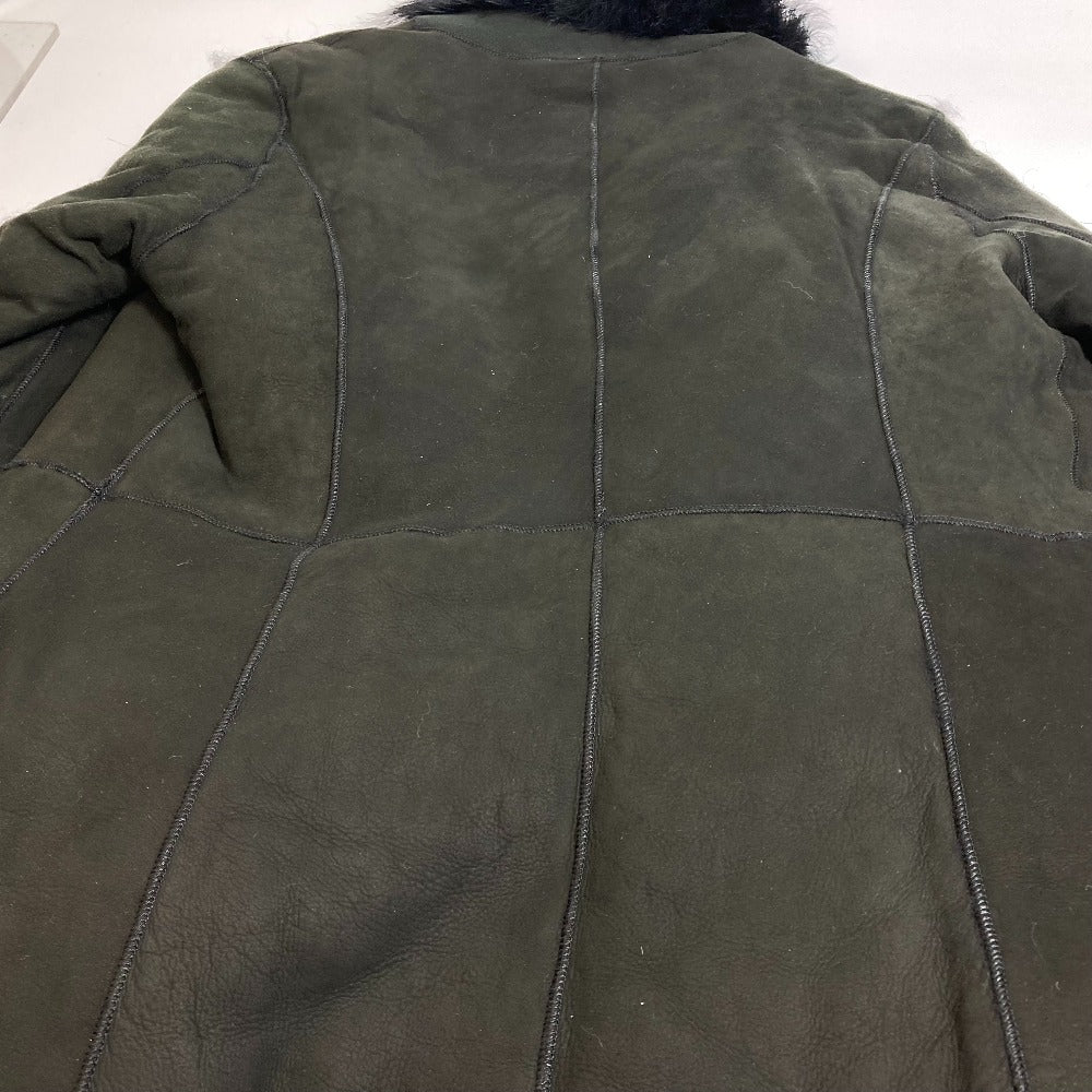 Lilidia coat Mouton Black x Dark Khaki outer Women 1 Used Authentic