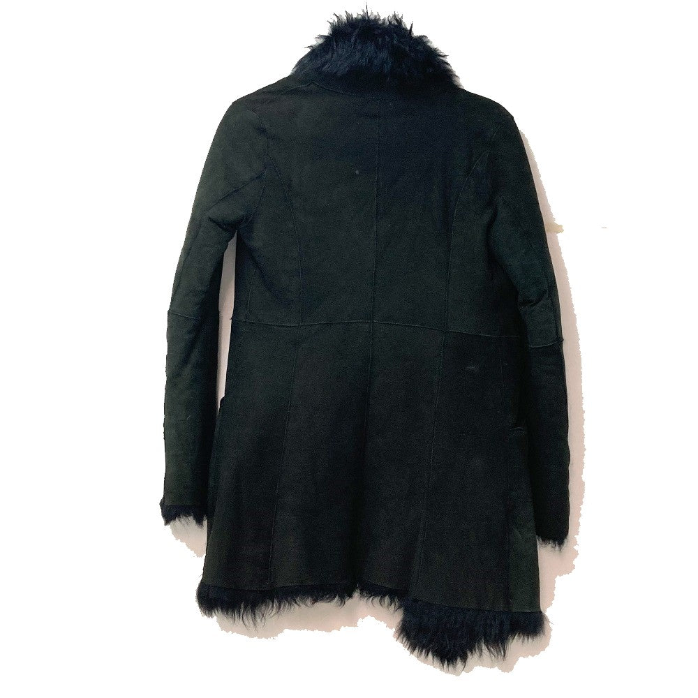 Lilidia coat Mouton Black x Dark Khaki outer Women 1 Used Authentic