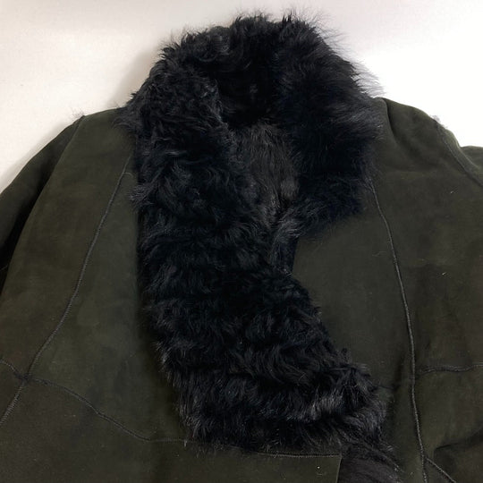 Lilidia coat Mouton Black x Dark Khaki outer Women 1 Used Authentic
