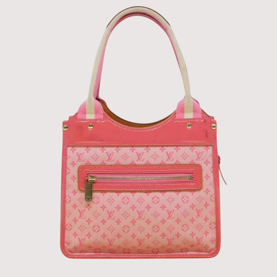 Louis Vuitton Monogram Mini Sac Catrain Hand Bag Strawberry Pink Canvas Women's Tote