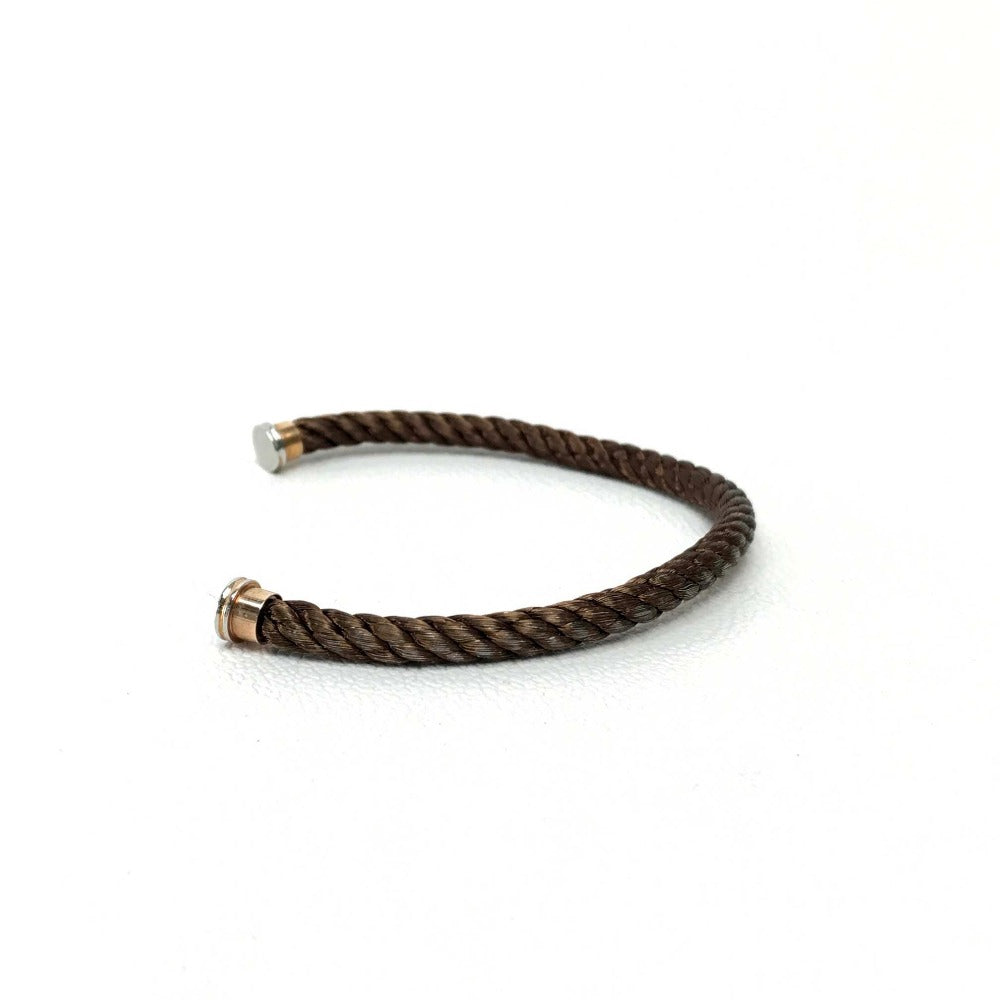 FRED bracelet Stainless Steel Brown Bracelet Cord Force 10 accessories unisex(Unisex) 15 Used Authentic