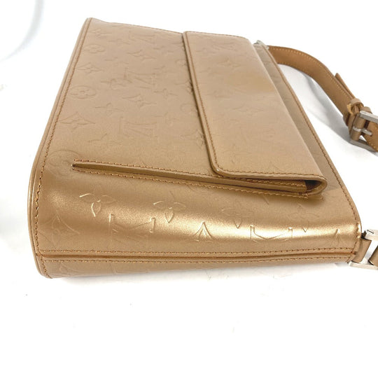 LOUIS VUITTON Shoulder Bag M55127 Monogram mat leather gold Monogram mat Alston Women Used Authentic