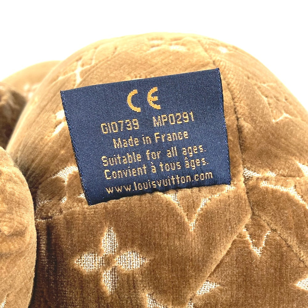 LOUIS VUITTON Plush Doll GI0739 Velor Brown Monogram 2021 Limited Edition Doudou Teddy Bear Women Used Authentic