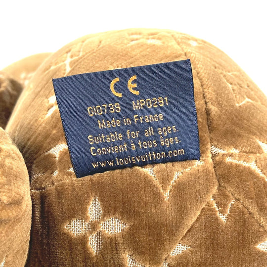 LOUIS VUITTON Plush Doll GI0739 Velor Brown Monogram 2021 Limited Edition Doudou Teddy Bear Women Used Authentic