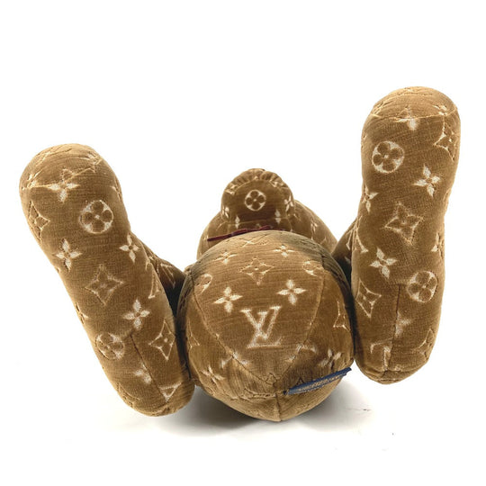 LOUIS VUITTON Plush Doll GI0739 Velor Brown Monogram 2021 Limited Edition Doudou Teddy Bear Women Used Authentic