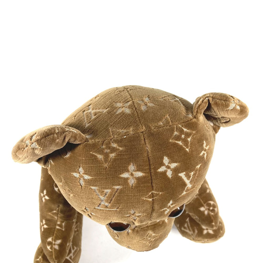 LOUIS VUITTON Plush Doll GI0739 Velor Brown Monogram 2021 Limited Edition Doudou Teddy Bear Women Used Authentic