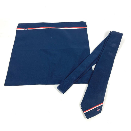 LOUIS VUITTON handkerchief M70220 Silk, Cotton Navy Accessories Pochette LV Ruban mens Used Authentic